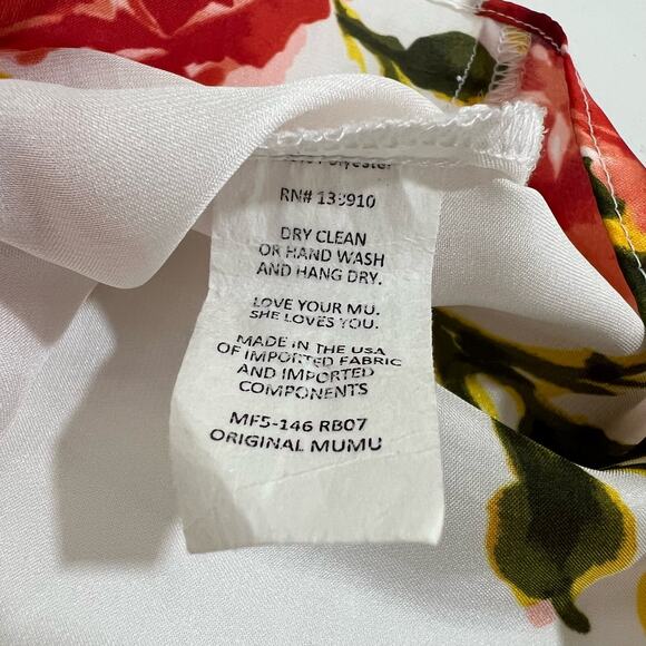 Show Me Your Mumu White Floral Rose Satin Blouse Top Size Small - Picture 6 of 6